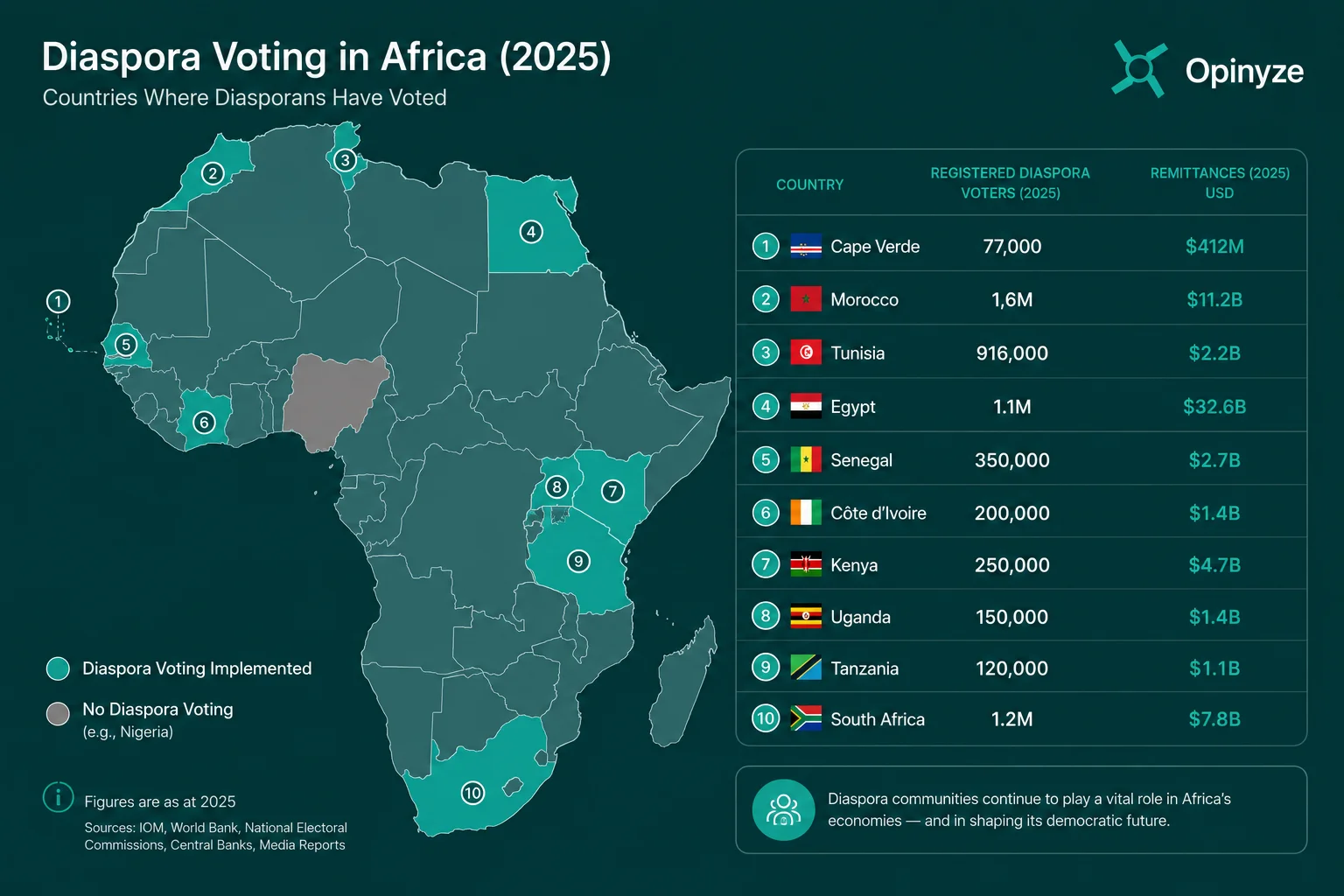 Diasporans Voting in Africa